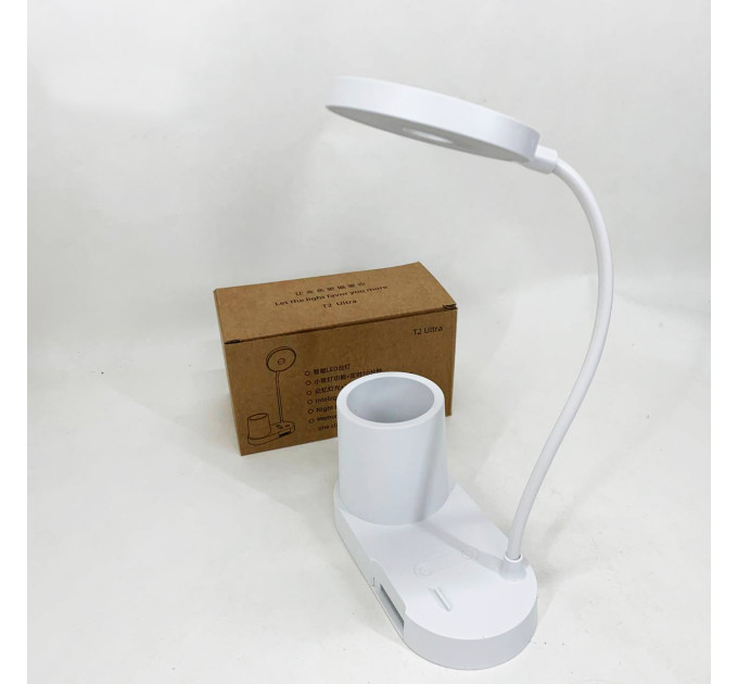 Настільна світлодіодна лампа BL-T2 з гнучкою стійкою та органайзером.