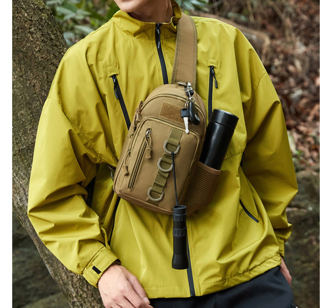 Тактическая сумка через плечо Cordura 1000D слинг с системой MOLLE