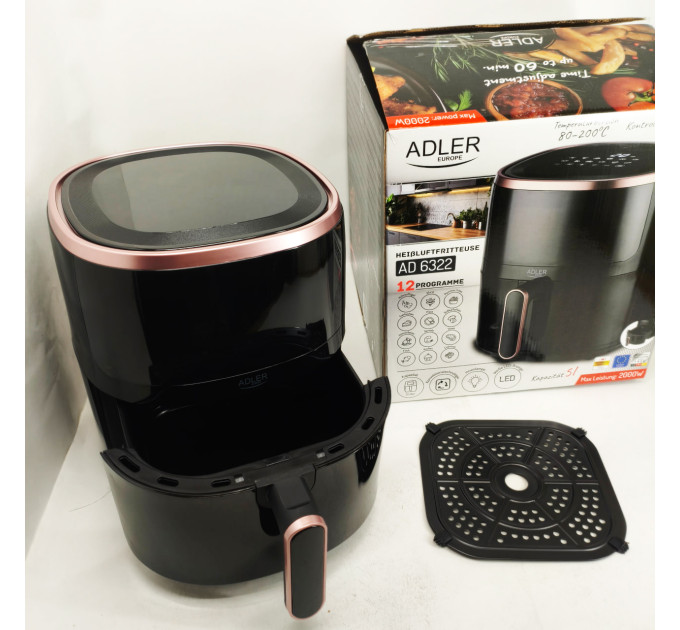 Аерофритюрниця Adler AD 6322 на 12 програм 5л 2000Вт