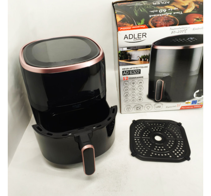 Аерофритюрниця Adler AD 6322 на 12 програм 5л 2000Вт
