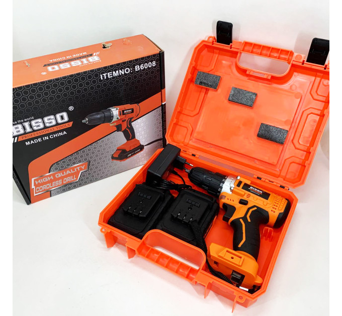 Шуруповерт аккумуляторный в чемодане BISSO B6008 21V