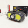 Фонарь налобный аккумуляторный KX-302-LED+2COB