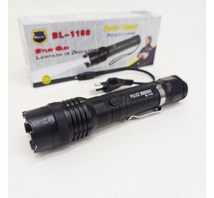 Тактический фонарик электрошокер отпугиватель BAILONG BL-1158