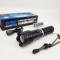 Алюминиевый аккумуляторный ручной фонарик Bailong BL-P913-P90 светодиодный с мощной линзой