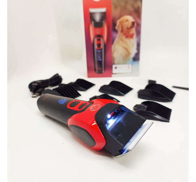 Машинка для стрижки животных VGR V-208 RED