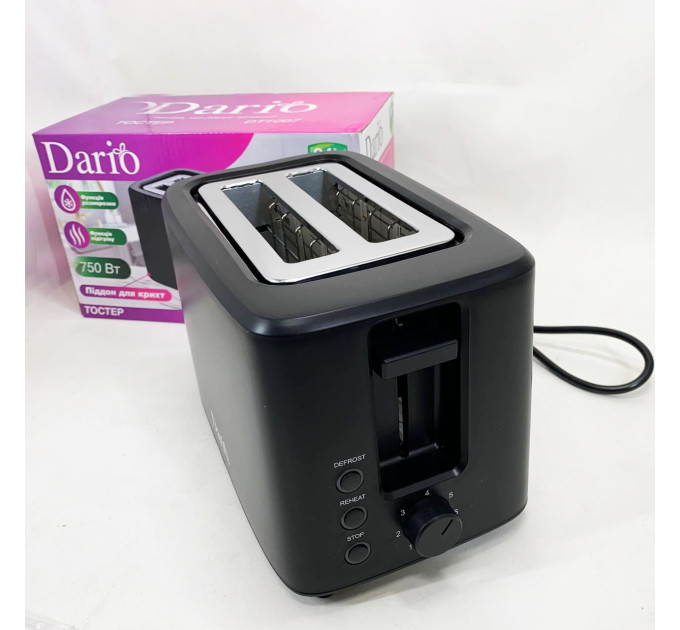 Тостер DARIO DT1007 Black