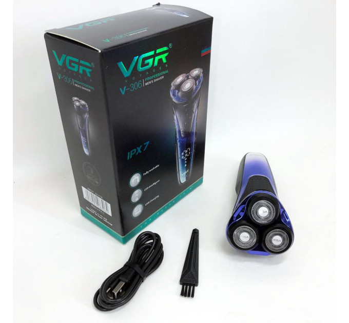Электробритва VGR V-306 аккумуляторная бритва для стрижки волос, машинка для стрижки бороды