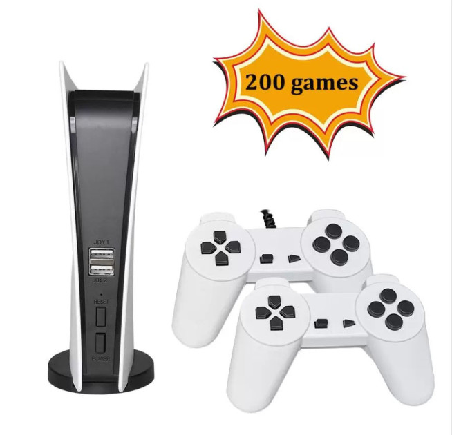Игровая консоль ретро приставка для телевизора Dendy Game Station GS5 200 игр 8 Bit