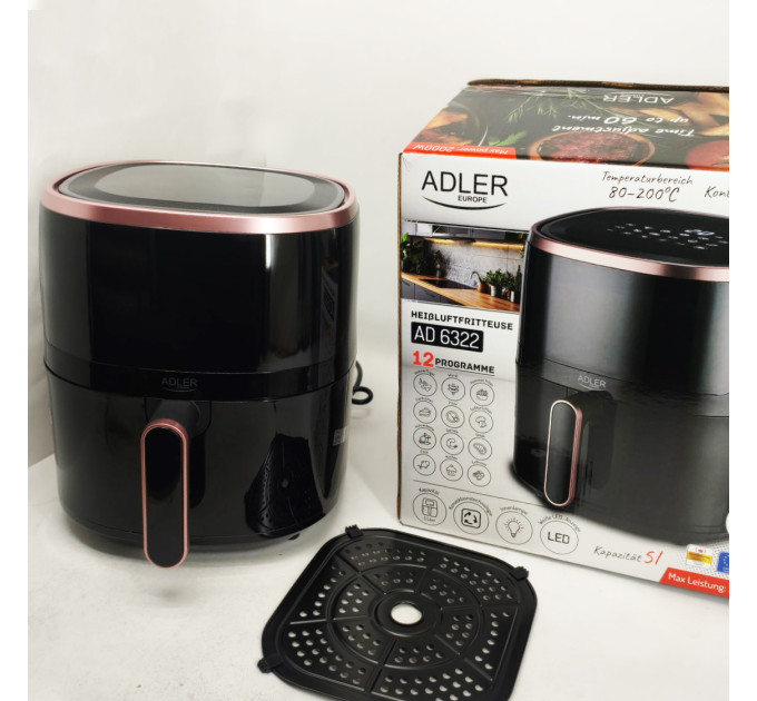 Аерофритюрниця Adler AD 6322 на 12 програм 5л 2000Вт