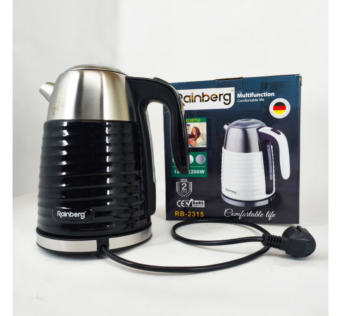 Чайник электрический Rainberg RB-2315 1.8л 2200Вт Black