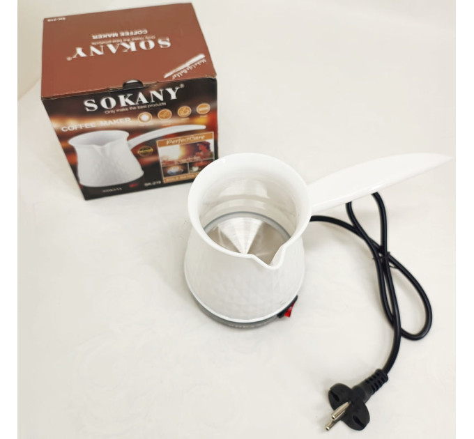 Электрическая турка Sokany SK-219 500мл 500Вт для кофе White