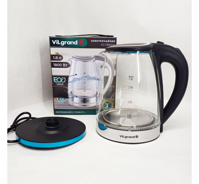 Електрочайник Vilgrand VL1188GK 1800Вт 1.8Л