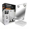 Настольное зеркало для макіяжа Cosmetie mirror 360 Rotation Angel с подсветкой White