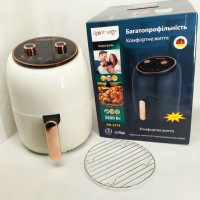 Електро Фритюрниця безмасляна Rainberg RB-2318 3800 Вт з знімним кошиком 8.5л до 30 хв White