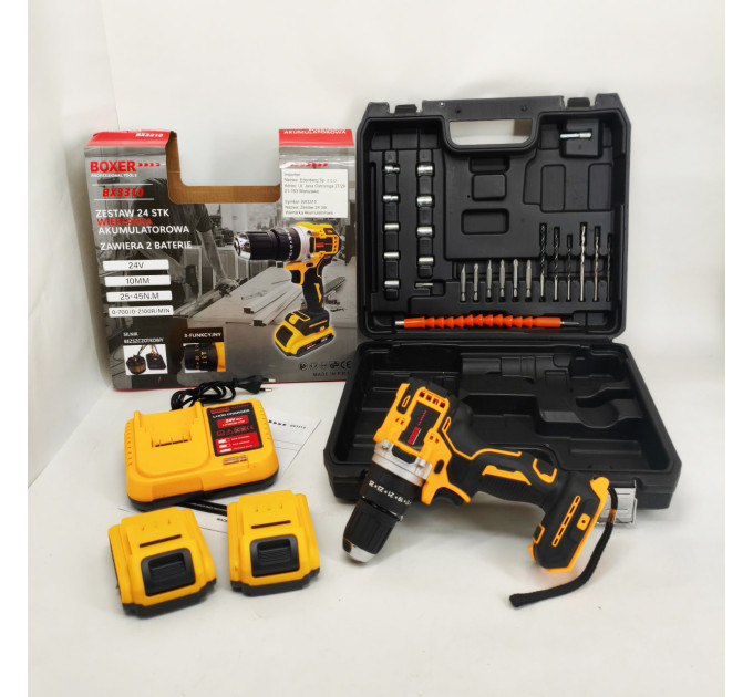 Портативний акумуляторний шуруповерт Boxer BX-3310 24В