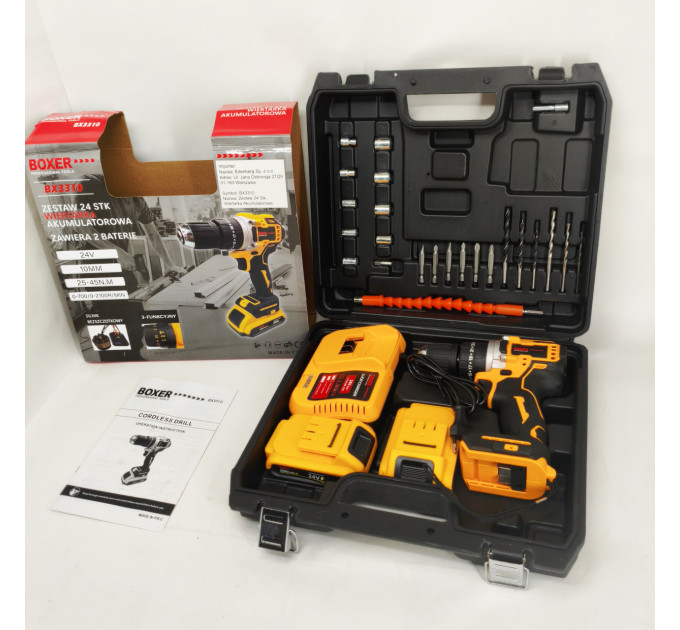 Портативний акумуляторний шуруповерт Boxer BX-3310 24В