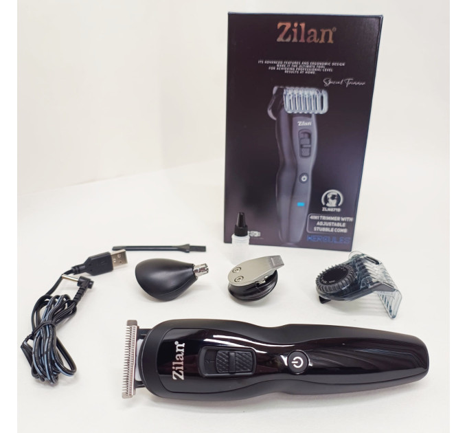 Чоловічий тример для бороди та вух 4 в 1 Zilan ZLN8719