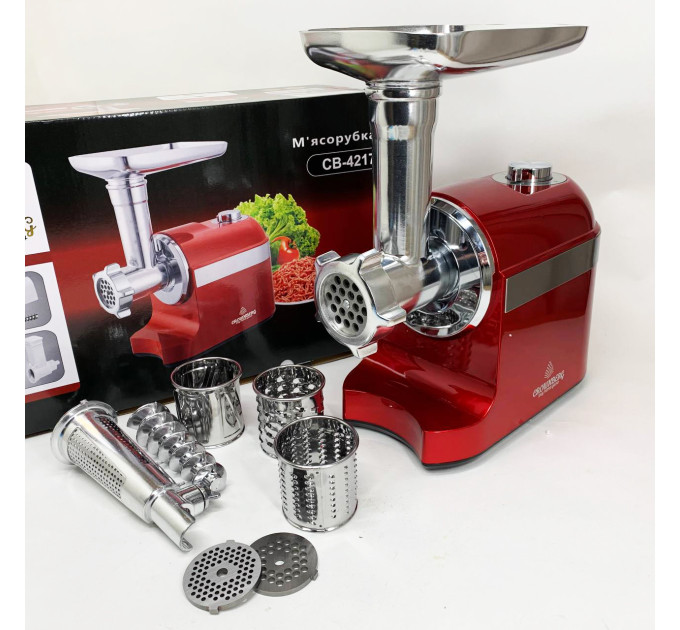 М'ясорубка Електрична шнекова Crownberg CB-4217 3800Вт