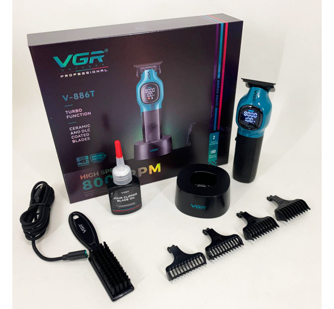 Тример для стрижки волосся VGR V-886T BLUE 8000RPM