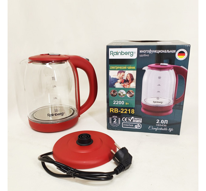 Электрочайник Rainberg RB-2218 3200 Вт 2л Red