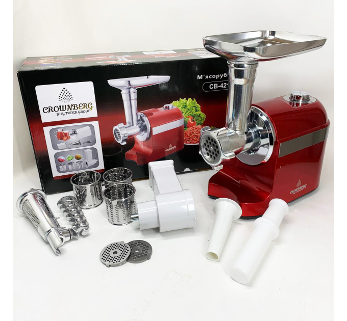 М'ясорубка Електрична шнекова Crownberg CB-4217 3800Вт