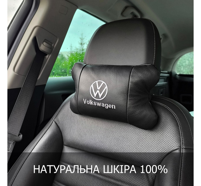 Шкіряна подушка на підголівник Volkswagen – ортопедична для авто