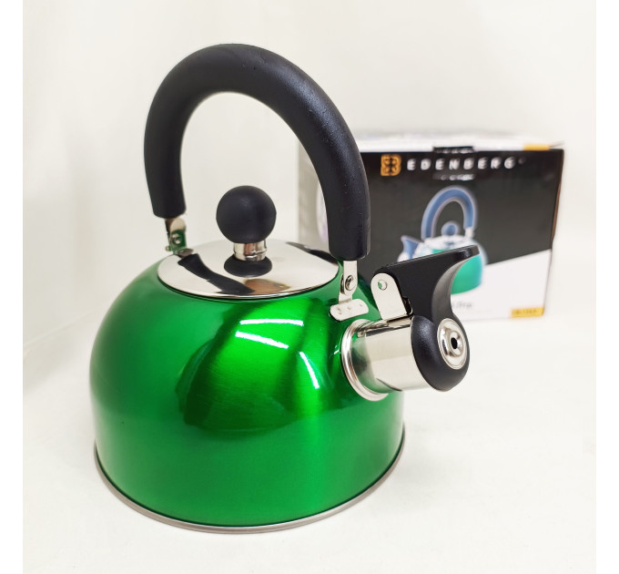 Чайник Edenberg EB-1346 із нержавіючої сталі зі свистком 2.5л Green