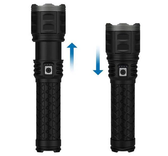 Ручной фонарь Police AK138 WHITE LASER LED PM60-TG с зарядкой USB, работающий от 4х18650 аккумуляторов