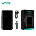 Аккумуляторная мужская мини электробритва VGR V-390 для бритья бороды и усов шейвер Black
