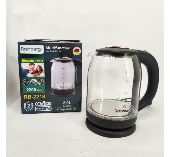 Электрочайник Rainberg RB-2218 3200Вт 2л Black