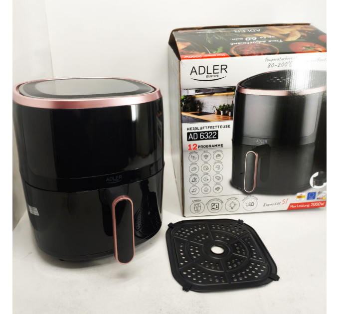 Аерофритюрниця Adler AD 6322 на 12 програм 5л 2000Вт