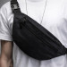 Чоловіча/жіноча бананка з Cordura 1000D, чорна, 3 відділення, водовідштовхувальна