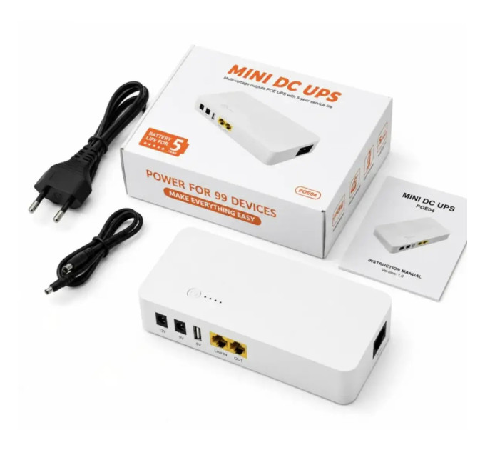 Безперебійник (UPS) для WI-Fi роутера WGP POE04 8800mAh (32.56WH) 18W підтримує 9/12V до 10 годин автономної роботи