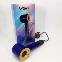 Фен професійний VGR V-445 BLUE, 3 рівні обдування, 4 рівні температури, 1600 Вт