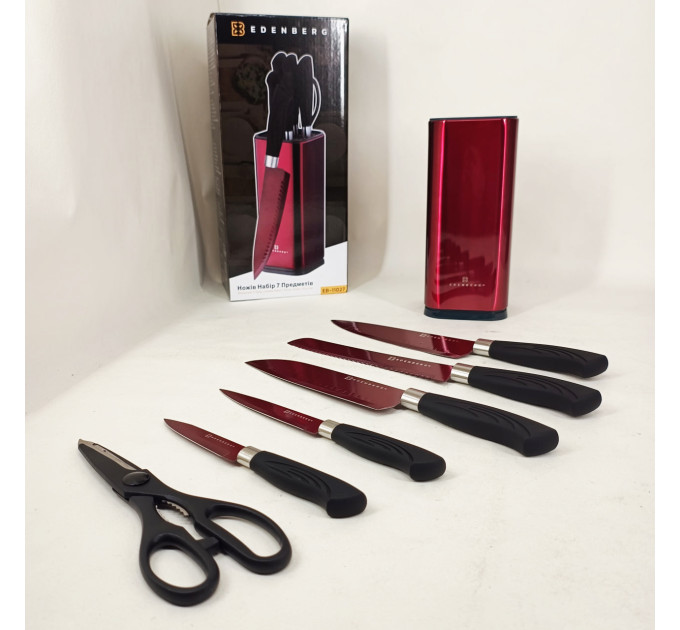 Набір ножів Edenberg EB-11027 7 предметів Red