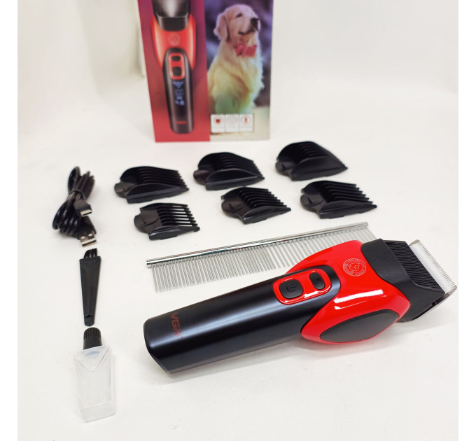 Машинка для стрижки животных VGR V-208 RED