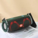 Портативная колонка TG642 с RGB подсветкой и ремешком, громкая блютуз колонка. Цвет: зеленый