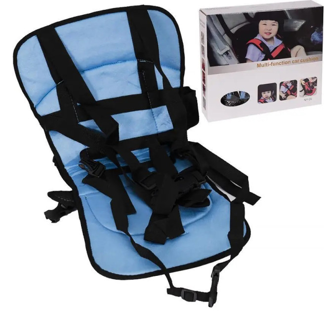 Детское бескаркасное автокресло Multi Function Car Cushion до 5 лет. Цвет: синий