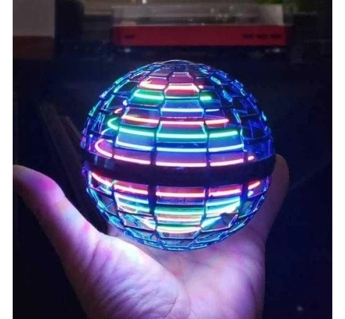 Летающий шар спиннер светящийся FlyNova Pro Gyrosphere игрушка мяч бумеранг, игрушка летающий шар