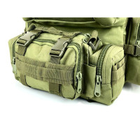 Сумка - подсумок тактическая поясная Tactical военная, сумка нагрудная с ремнем 5 литров кордура хаки