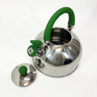 Чайник Unique со свистком UN-5302 2.5 л, хороший чайник со свистком, чайник на плиту Green