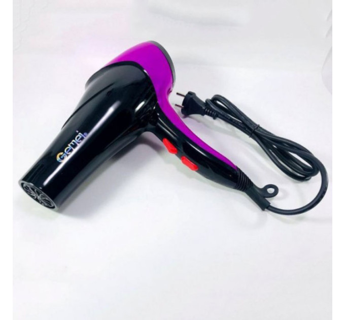 Фен GEMEI GM-1766 2600Вт, жіночий фен для волосся, електрофен для волосся Purple