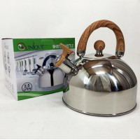 Чайник Unique зі свистком UN-5302 2,5л, Чайник для газ плити, Чайник газовий Гарний Brown