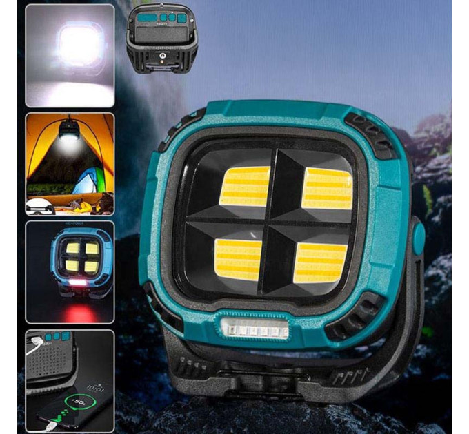 Кемпинговый фонарь с 4 COB и 5 SMD светодиодами с функцией Power bank