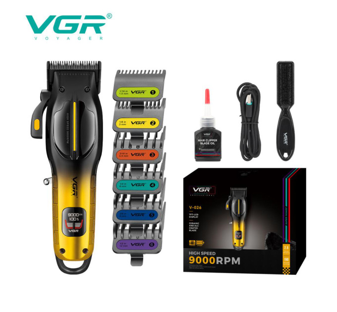 Акумуляторна машинка для стрижки VGR V-026 GOLD. Колір: золотий
