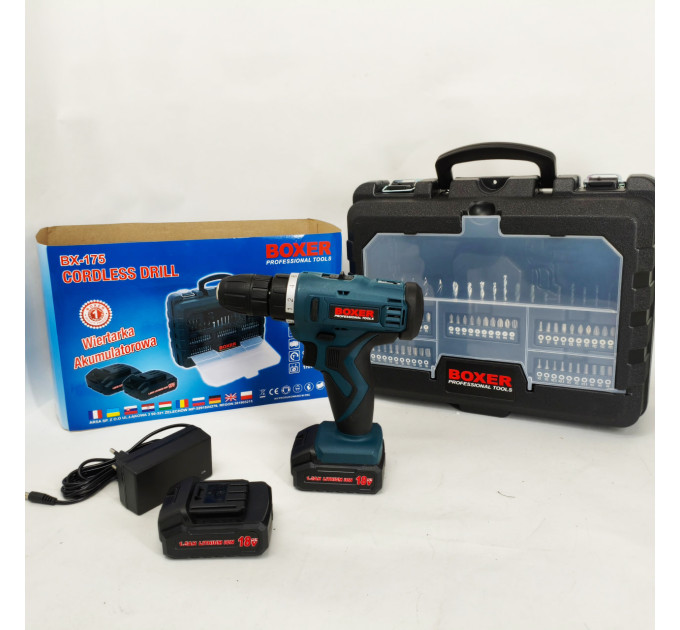 Портативний акумуляторний шуруповерт Boxer BX-175 18В