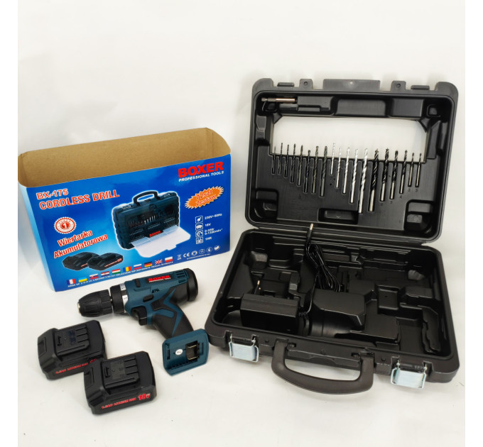 Портативний акумуляторний шуруповерт Boxer BX-175 18В