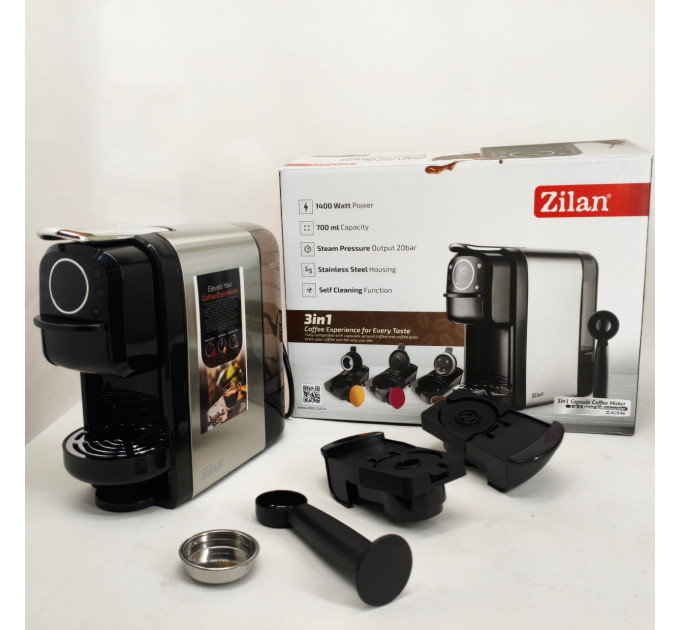 Кофемашина капсульная Zilan ZLN2846 20 Bar 700мл 1400Вт сенсорная