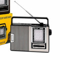 Радиоприемник портативный Golon RX-251 радио на аккумуляторе с солнечной панелью Silver