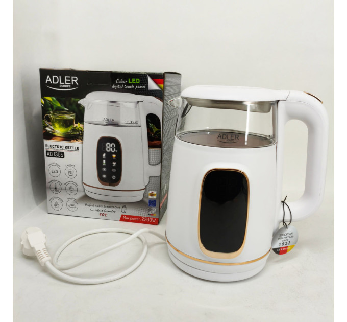 Чайник електричний Adler AD 1305 1.7Л 2200Вт White Gold